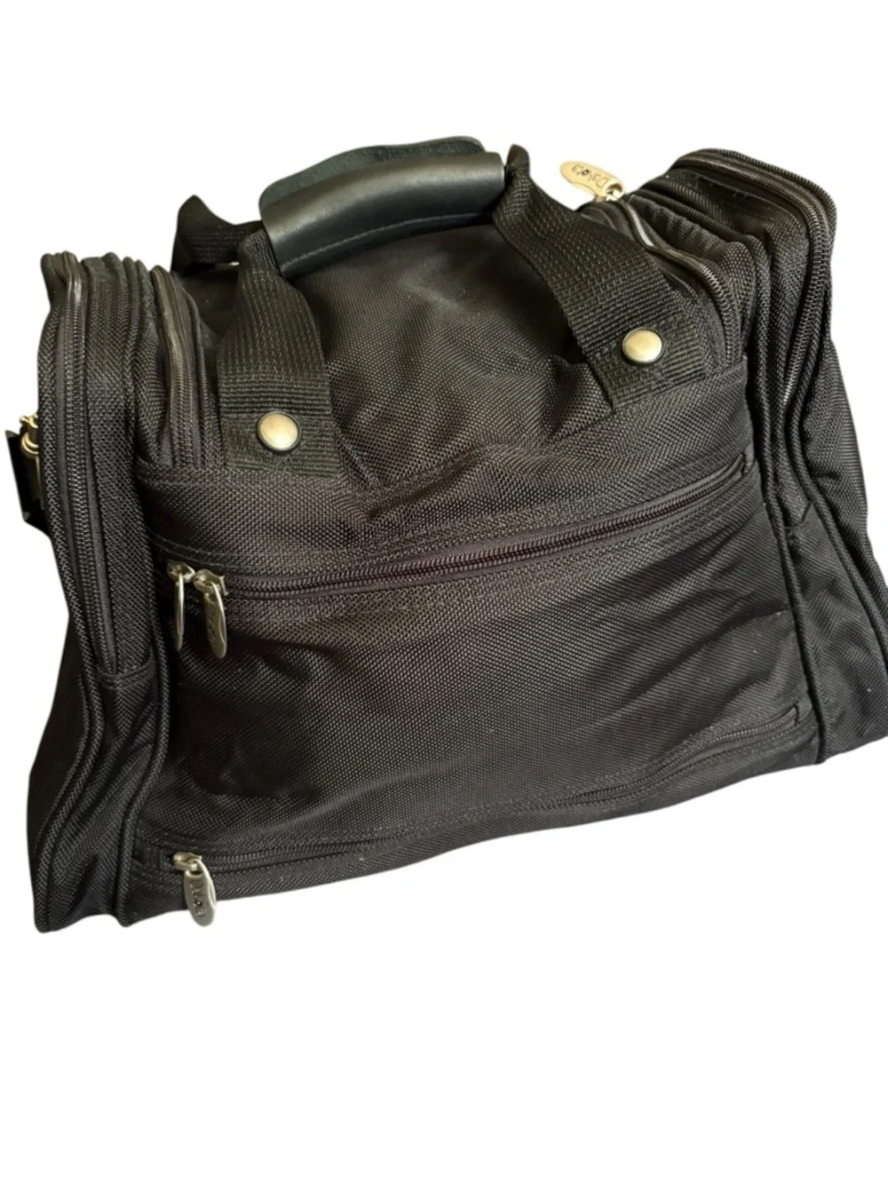 Dakota Black Ballistic Nylon Boarding Bag Multi-Pocket Duffel Trolley Sleeve